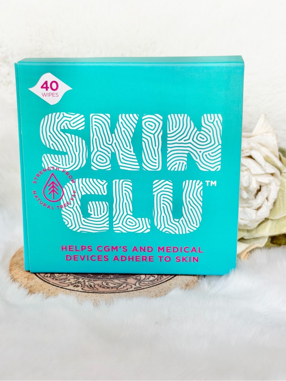 Skin Glu Adhesive Wipes 40 Helps CGM’S and Medical Devices Adhere to skin